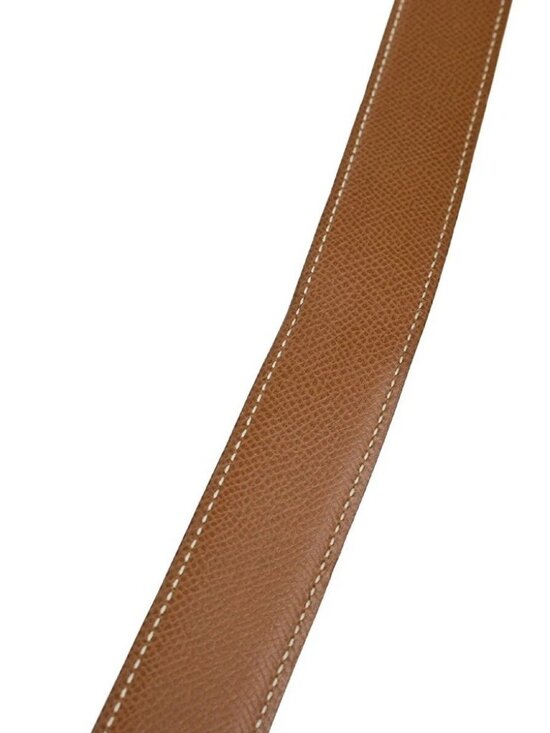 HERMES H Logo Constance Reversible Buckle Belt Leather #68 Black Brown 82RL054 main image 7